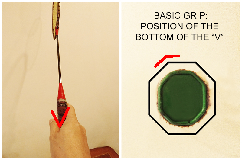 Basic grip or "V" grip